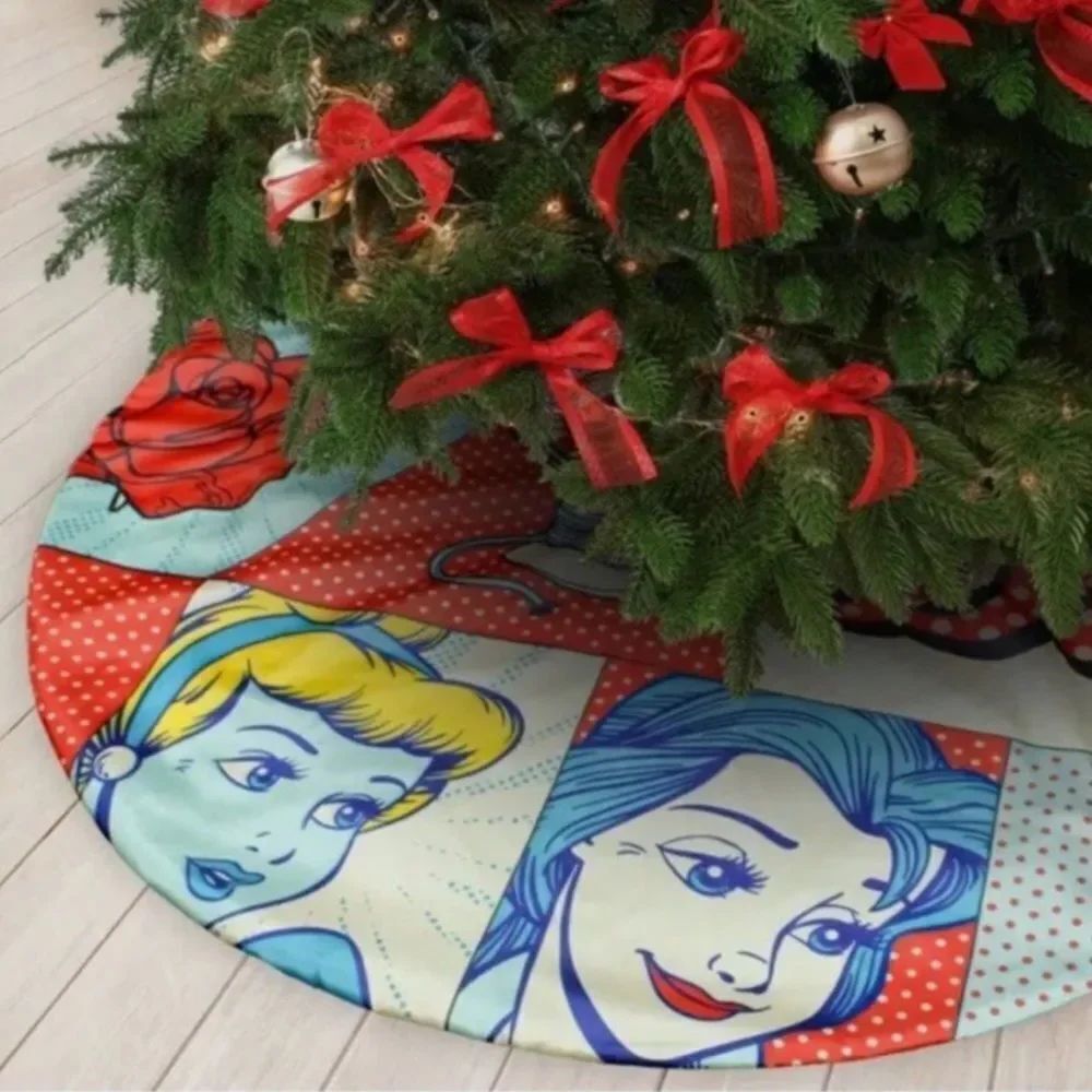 Disney 100 Retro Reimagined Princesses Round Christmas Tree Skirt 48” NEW